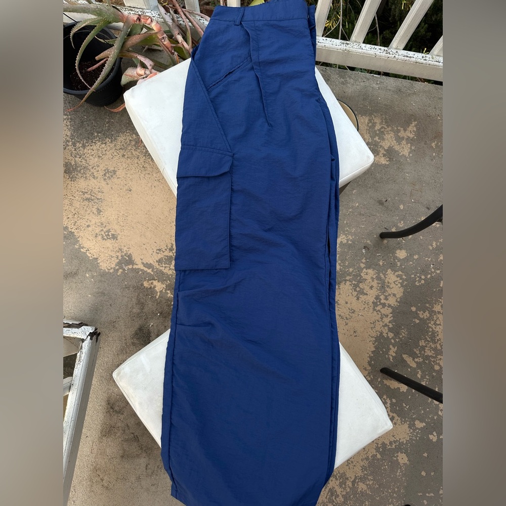 Halara Blue Parachute Pants size L